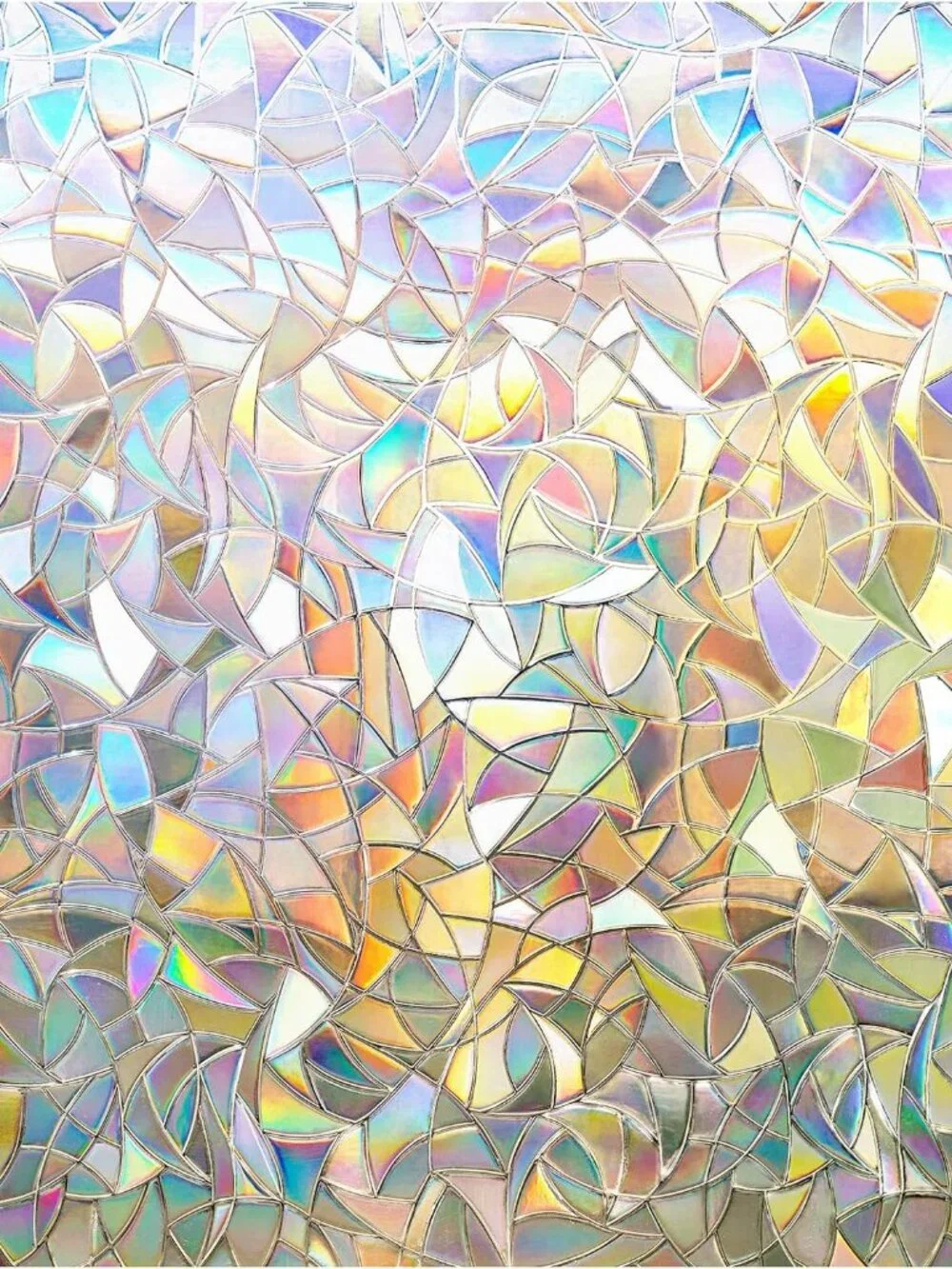UV Blocking Stained Glass Window Film, 17.5 x 78.7 in - Easy Static Cling Design